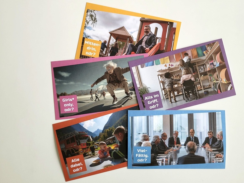 Das Heft "Rollenwandel begleiten: Ideen für die Umsetzung" beschreibt eine bunte Palette an Aktionen für mehr Geschlechtergerechtigkeit.
Rollenwandel begleiten: Ideen für die Umsetzung